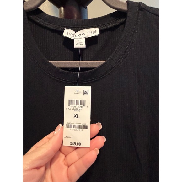 And Now This Black Ribbed Side Cutout Ruched Midi Dress XL NEW! - Picture 5 of 6